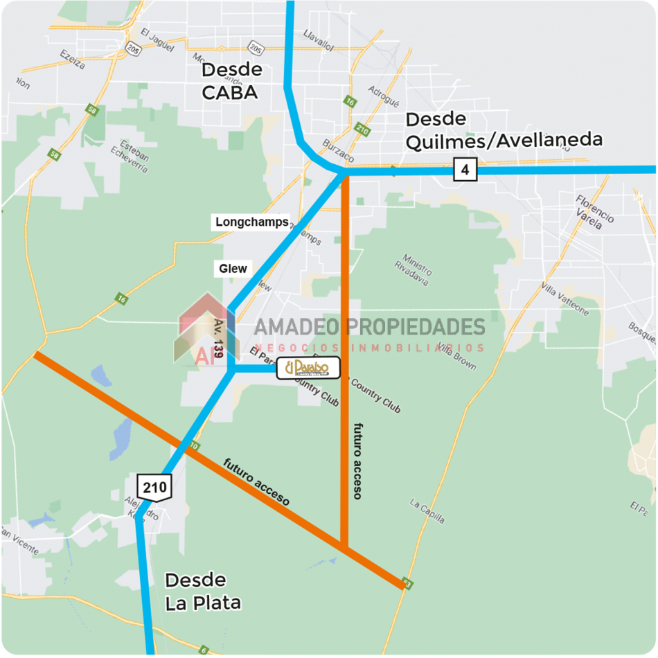 Gran lote en excelente country: el paraiso. Ubicado en Av. Soberania Nacional, Guernica